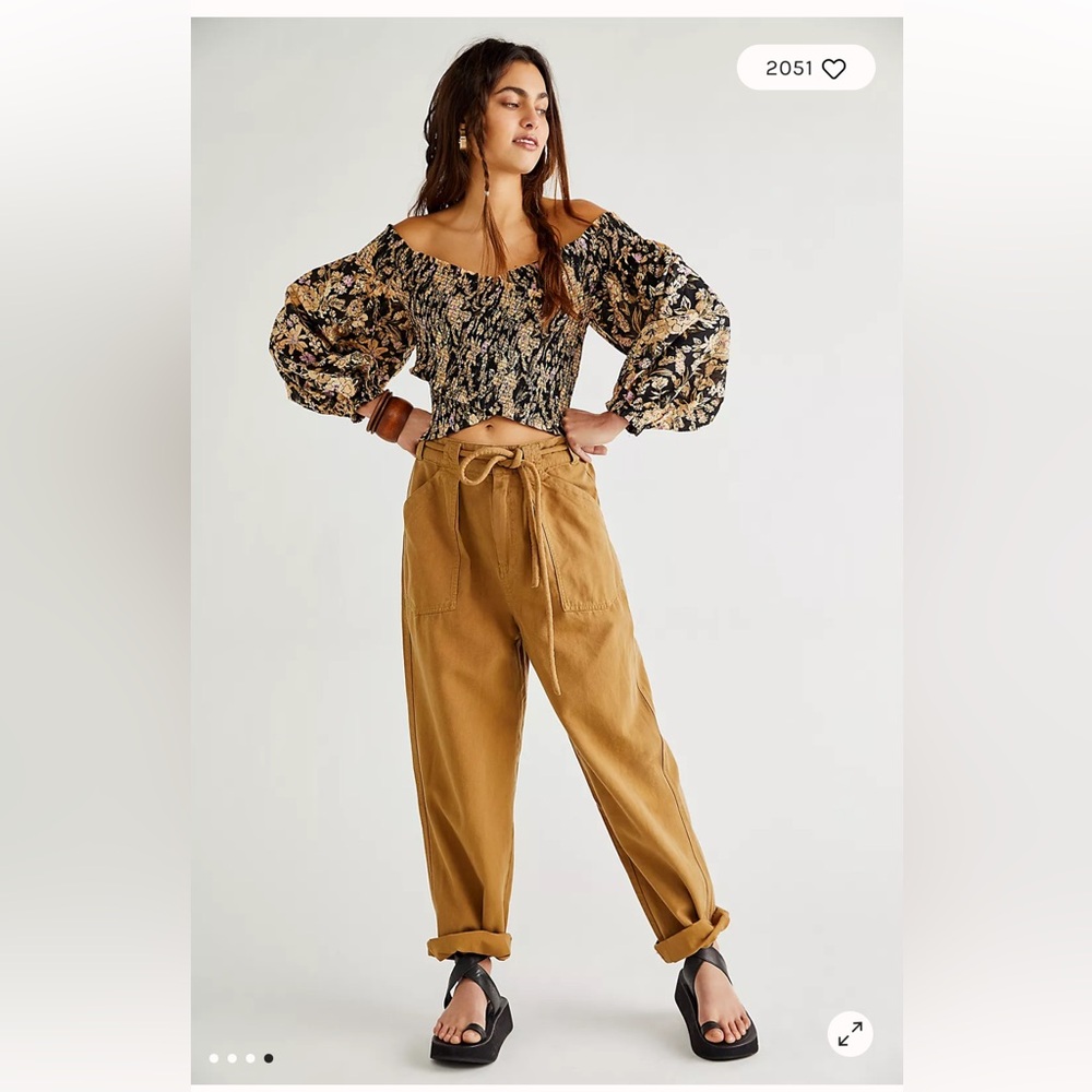 Free People East To West Smocked Top
